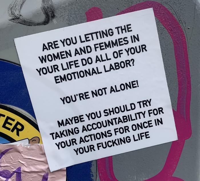 Seattle Sticker Patrol: Who's Doing the Emotional Labor Here?